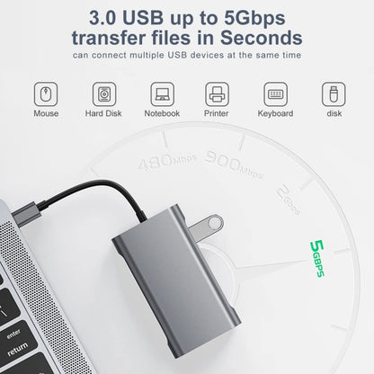 BYL-2111U3 7 in 1 USB-C / Type-C to USB Docking Station HUB Adapter, BYL-2111U3