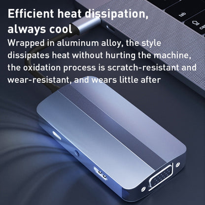 BYL-2106 7 in 1 USB-C / Type-C to USB Docking Station HUB Adapter, BYL-2106