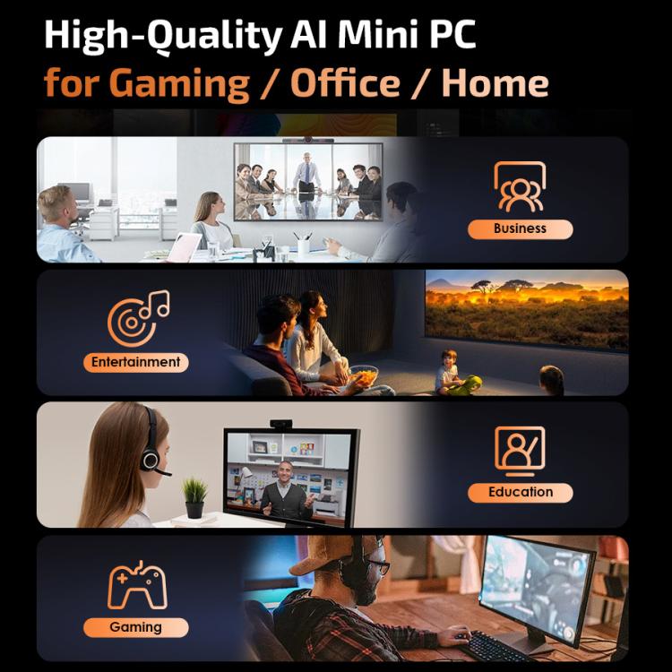 GXMO H90 Pro Windows 11 Mini PC, AMD Ryzen 7 8745HS Octa Core Processor, EU Plug