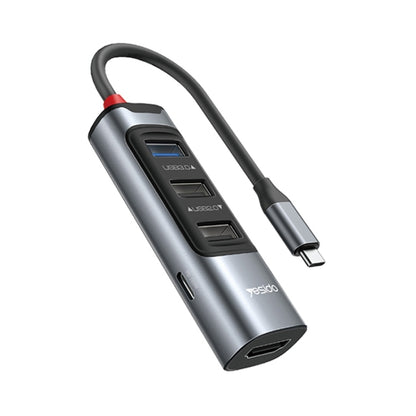 Yesido HB22 5 in 1 USB-C / Type-C Multifunction Docking Station HUB Adapter, HB22