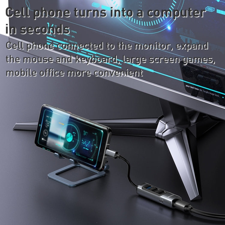 Yesido HB24 5 in 1 USB-C / Type-C Multifunction Docking Station HUB Adapter, HB24
