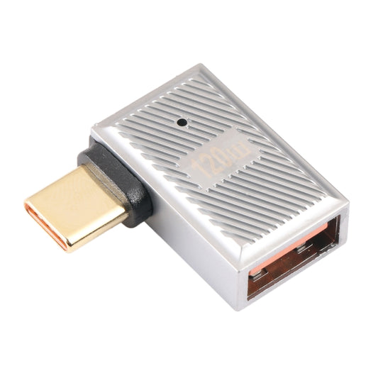 USB-C / Type-C Male to USB Female 10 Gbps 90 Degree Side Bend Charging Adapter, Type-C Male to USB Female Side Bend, Type-C Male to USB Female 90 Degree Side Bend