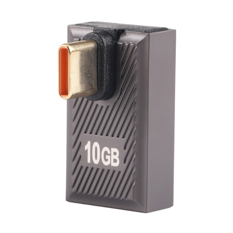 USB-C / Type-C Male to USB Female 10 Gbps 90 Degree Middle Bend Charging Adapter, Type-C Male to USB Female Middle Bend