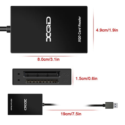 Rocketek CR312-A Lecteur de cartes USB3.0 SD / XQD 2 en 1, USB3.0