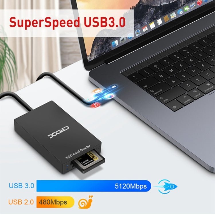 Rocketek CR312-A Lecteur de cartes USB3.0 SD / XQD 2 en 1, USB3.0