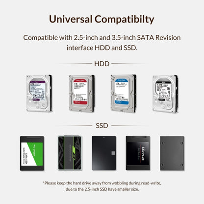 ORICO 3599U3 2.5 / 3.5 inch Portable USB3.0 Hard-Drive Enclosure, US Plug, US Plug