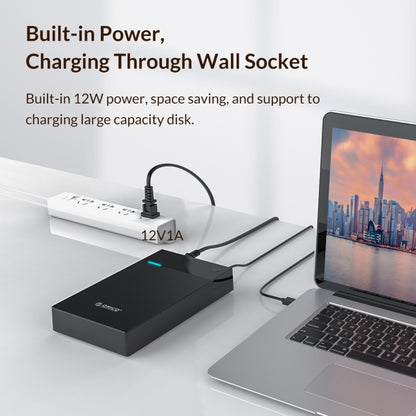 ORICO 3599U3 2.5 / 3.5 inch Portable USB3.0 Hard-Drive Enclosure, US Plug, US Plug