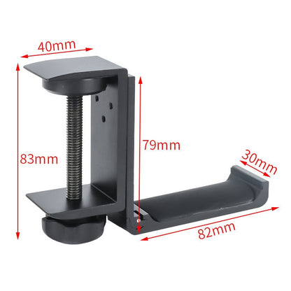 Desktop Lock Clip Type Metal Foldable Headset Stand Display Hanger, Desktop Lock Clip Type