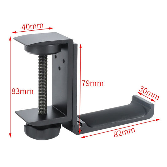 Desktop Lock Clip Type Metal Foldable Headset Stand Display Hanger, Desktop Lock Clip Type