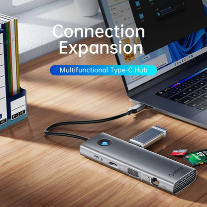 ORICO PW11-8PM Type-C / USB-C 8-in-1 5Gbps Multifunction Docking Station Card Reader, PW11-8PM