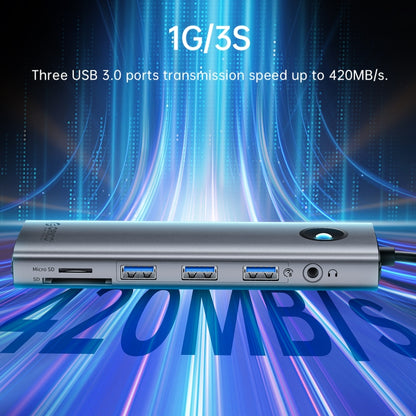 ORICO PW11-8PM Type-C / USB-C 8-in-1 5Gbps Multifunction Docking Station Card Reader, PW11-8PM