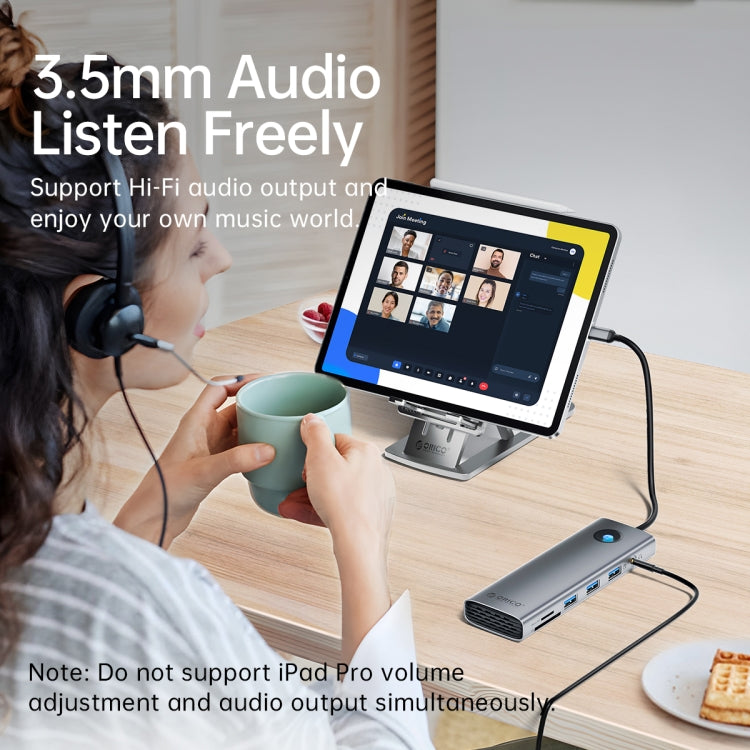 ORICO PW11-8PM Type-C / USB-C 8-in-1 5Gbps Multifunction Docking Station Card Reader, PW11-8PM