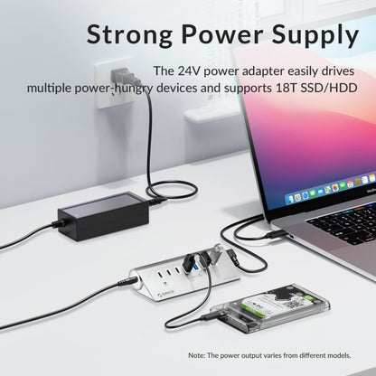 ORICO M3CU2 Aluminum Alloy 4-Port Type-C And USB 3.2 Gen2 10Gbps HUB, M3CU2
