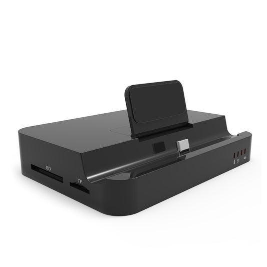 9138 Hub multifonctionnel 6-en-1 USB-C / Type-C vers HDMI 4K + 2 x USB 3.0 + Type-C + lecteur de cartes SD / TF avec support