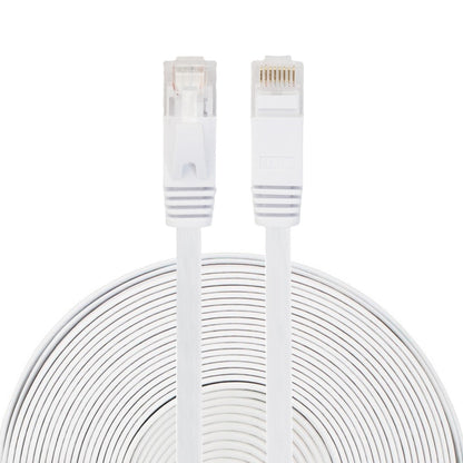 15m CAT6 Ultra-thin Flat Ethernet Network LAN Cable, Patch Lead RJ45, Length: 15m