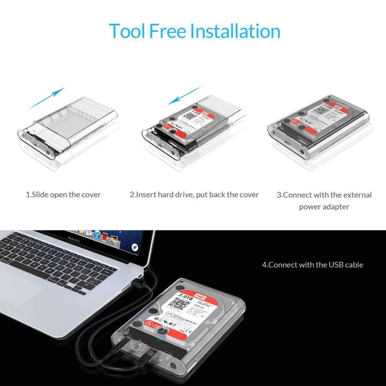 ORICO 3139C3 3.5 inch SATA HDD USB 3.1 Type-C External Hard Drive Enclosure Storage Case, USB 3.1 Type-C (3.5 inch)