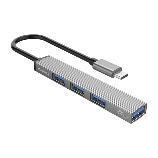 ORICO-AH-13-GY-BP USB 3.0 x 1 + USB 2.0 x 3 to USB-C / Type-C HUB Adapter, AH-13