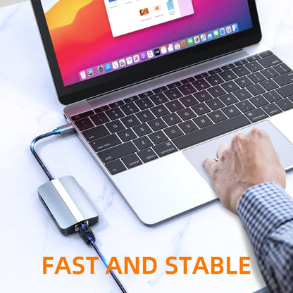 BYL-2112 5 in 1 USB-C / Type-C to USB Multifunctional Docking Station HUB Adapter, BYL-2112