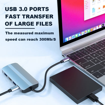 BYL-2109 5 in 1 USB-C / Type-C to USB Multifunctional Docking Station HUB Adapter, BYL-2109