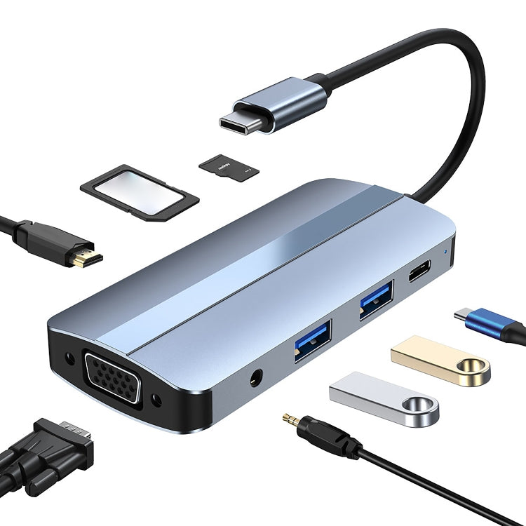 BYL-2105 8 u 1 USB-C / Type-C na USB višenamjenski HUB adapter za ...
