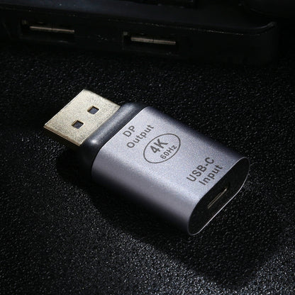 Type-C / USB-C Female to Big DP Male Aluminium Alloy Adapter, Type-C Female to Big DP Male
