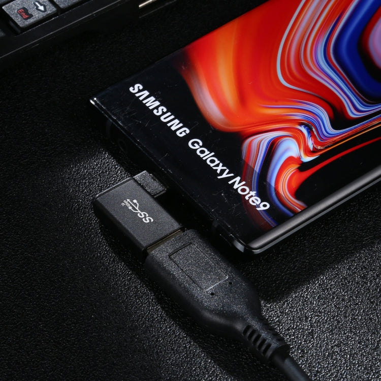 Type-C / USB-C Male to USB 3.2 Female 90 Degree Elbow Head Aluminium Alloy Adapter, Type-C Male to USB 3.2 Female