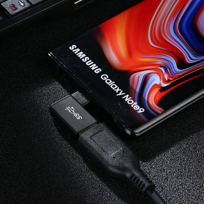 Type-C / USB-C Male to USB 3.2 Female 90 Degree Elbow Head Aluminium Alloy Adapter, Type-C Male to USB 3.2 Female