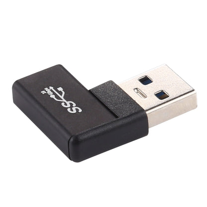 Type-C / USB-C Female to USB 3.0 Male 90 Degree Elbow Head Aluminium Alloy Adapter
