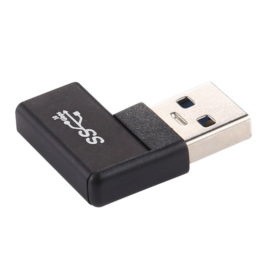 Type-C / USB-C Female to USB 3.0 Male 90 Degree Elbow Head Aluminium Alloy Adapter