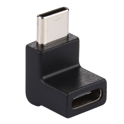 Type-C / USB-C Male to Type-C / USB-C Female 90 Degree Elbow Head Aluminium Alloy Adapter, Type-C Male to Type-C Female