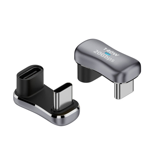 140W 20Gbps USB-C / Type-C Male to USB-C / Type-C Female U-shaped Elbow Charging Adapter, Type-C Male to Type-C Female