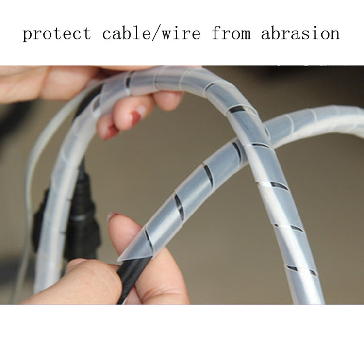11m PE Spiral Pipes Wire Winding Organizer Tidy Tube, Nominal Diameter: 8mm, 8mm / 11m Length