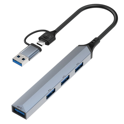 V252B 4 in 1 USB + USB-C/Type-C to USB Multifunctional Docking Station HUB Adapter, V252B