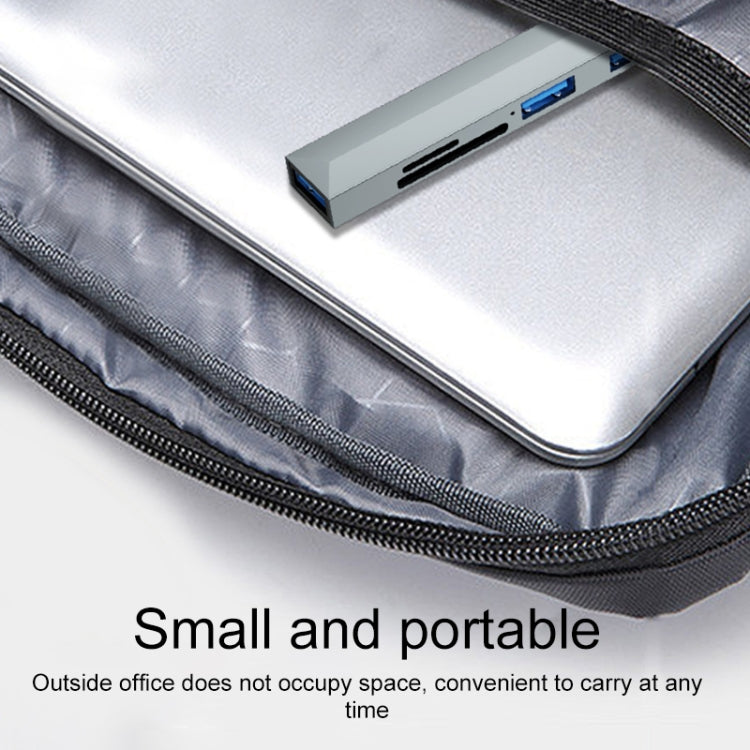 V253 5 in 1 USB-C/Type-C to USB Multifunctional Docking Station HUB Adapter, V253