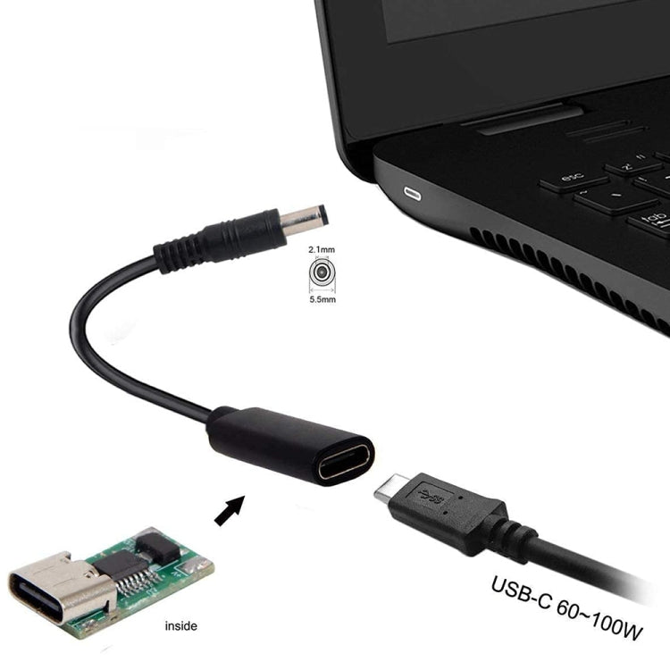 DP USB-C / Type-C to 5.5 x 2.1mm Power Adapter Charger Cable, 5.5 x 2.1mm