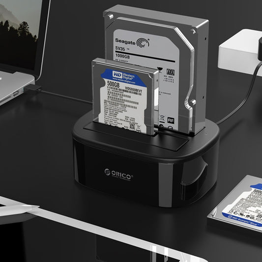 ORICO 6228US3 2.5 / 3.5 inch SATA HDD / SSD 2 Bay USB 3.0 Hard Drive Dock, 1 to 1 Clone 2 Bays without Copy