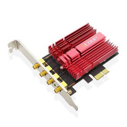 EDUP 9633-800 Adaptateur PCI-Express double bande 2,4 GHz et 5 GHz AC1900Mbps, carte réseau externe 4 antennes, AC1900Mbps