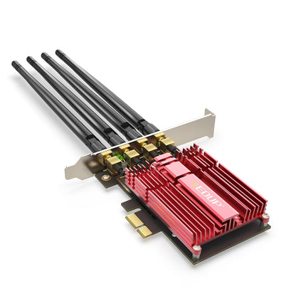 EDUP 9633-800 Adaptateur PCI-Express double bande 2,4 GHz et 5 GHz AC1900Mbps, carte réseau externe 4 antennes, AC1900Mbps