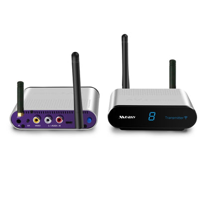 Measy AV550 5.8GHz Wireless Audio / Video Transmitter Receiver with Infrared Return, US Plug, AV550 Silver