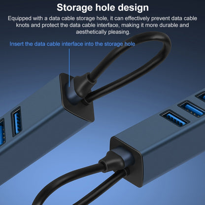 RDS 6307-3 USB-C / Type-C to USB3.0 + Dual USB2.0 + RJ45 4 in 1 HUB Adapter, 6307-3