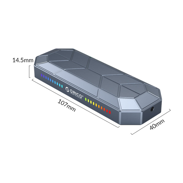 ORICO M2VG01-C3 RGB M.2 NVMe SSD Enclosure, M2VG01-C3