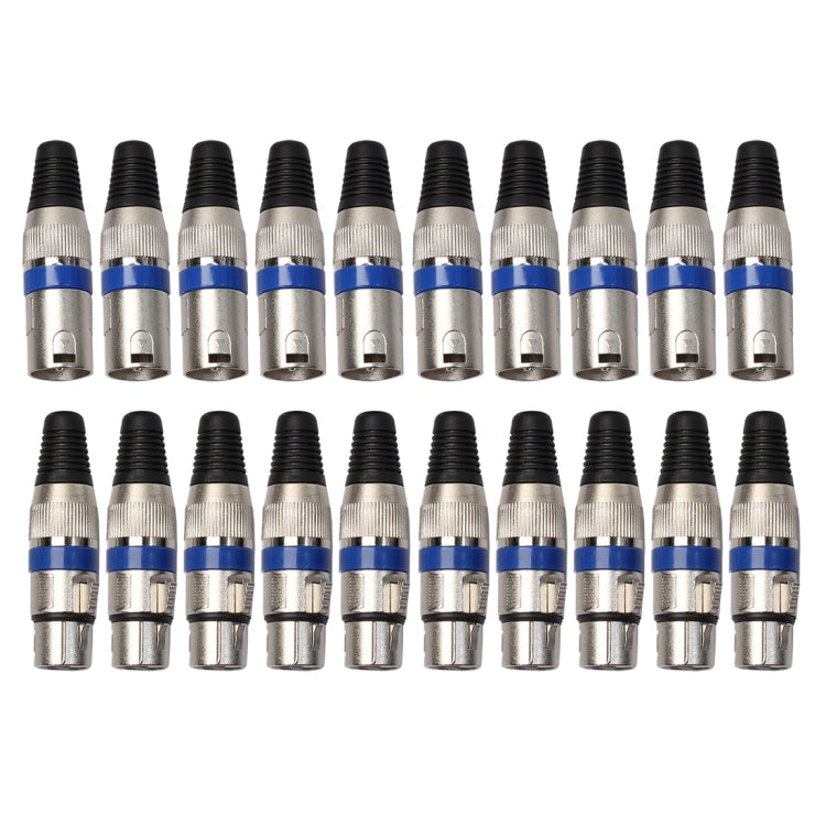 10 Pairs XLR Plug Male + Female Jack Mic Jack Plug Socket Connector, 10 Pairs