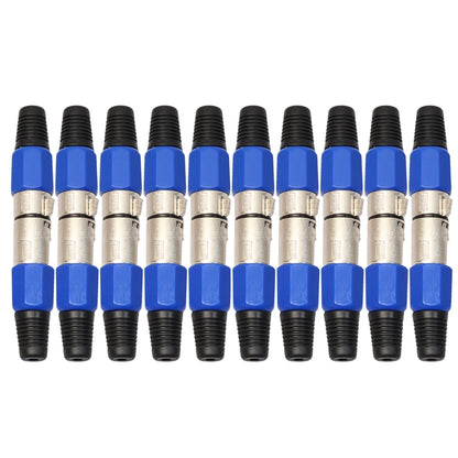 10 Pairs Metal Female Male XLR 3 Pin Jack Socket Plug Audio Connector, 10 Pairs