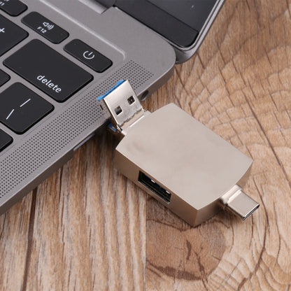 8 In 1 Type-C / USB-C + 8 Pin + Dual USB + SD + TF + Micro Card + OTG Multi-function Adapter, 8 In 1
