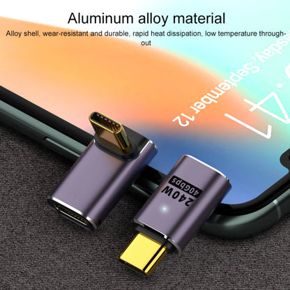 240W USB-C/Type-C Female to USB-C/Type-C Female 40Gbps Stereo Bend Adapter with Light, Stereo Bend Adapter