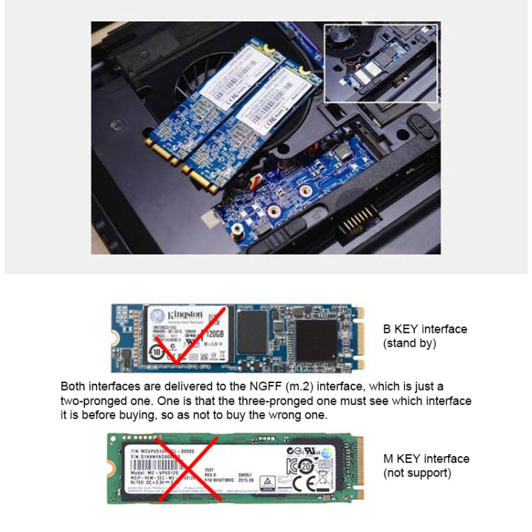M.2 NGFF SSD to 2.5 inch SATA III Adapter Card with Cover, NGFF to 2.5 inch SATA III Black