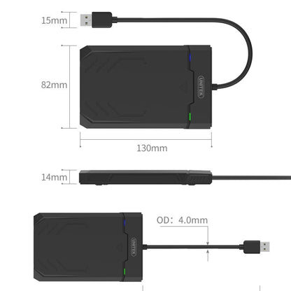 UNITEK SATA 2.5 inch USB 3.0 Interface HDD Enclosure, Length: 30cm, SATA USB 3.0 Interface, Length: 30cm