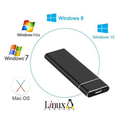 M.2 NGFF to USB-C / Type-C USB 3.1 Interface Aluminum Alloy SSD Enclosure, NGFF to USB Type-C Silver, NGFF to USB Type-C Black