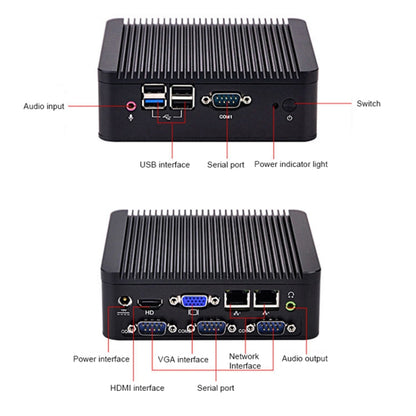 Fanless Mini Industrial Control PC with 4 USB Ports & RS-232 COM Port, 8GB RAM, Intel Celeron N2920 2.0GHz Quard Core, Support Bluetooth 4.0 & 2.4G / 5.0G Dual-band WiFi