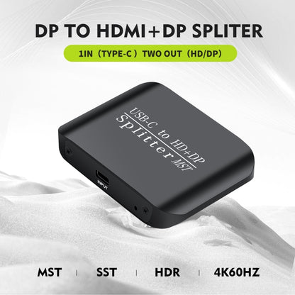 NK-E60 Type-C / USB-C To HDMI, DP DisplayPort Splitter MST Monitor Switcher, NK-E60